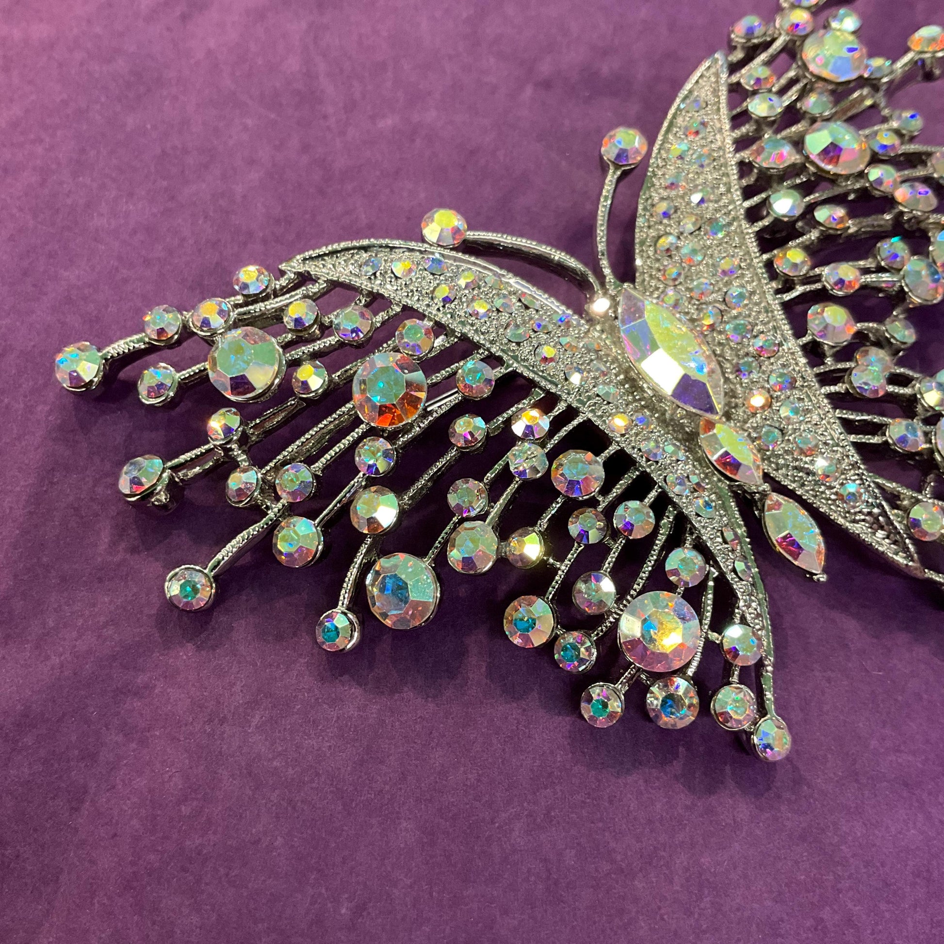 Vintage Butler and Wilson Large Crystal Butterfly Brooch