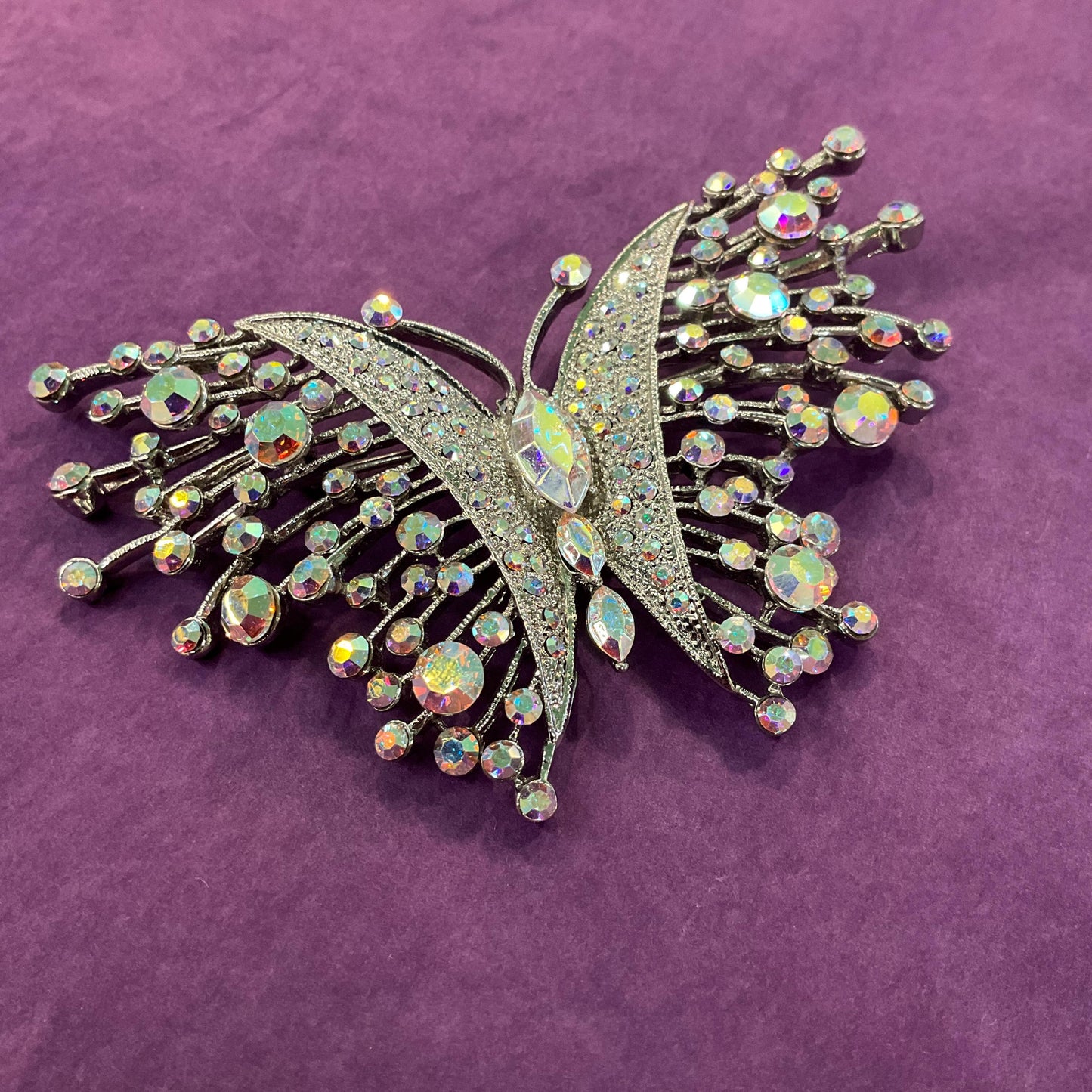 Vintage Butler and Wilson Large Crystal Butterfly Brooch