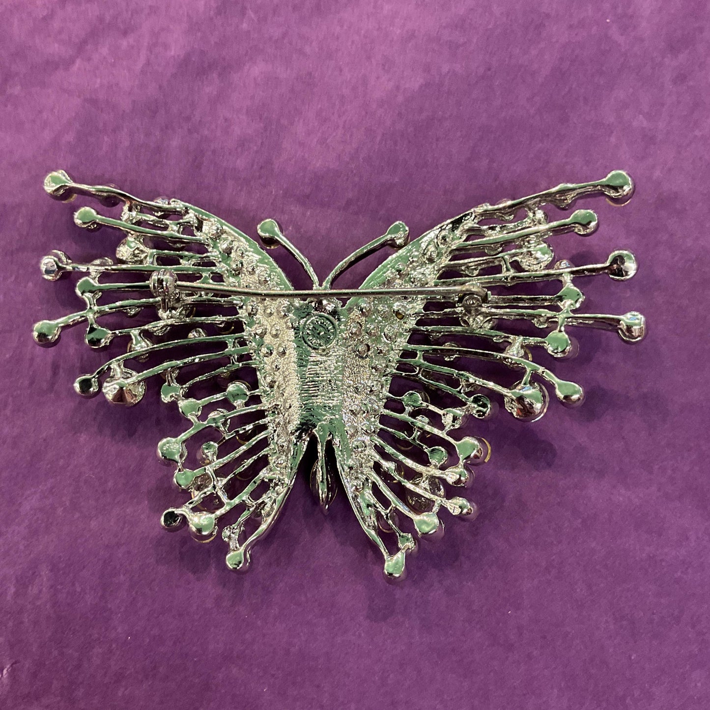 Vintage Butler and Wilson Large Crystal Butterfly Brooch