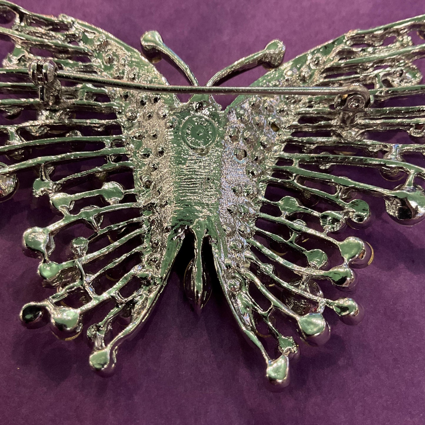 Vintage Butler and Wilson Large Crystal Butterfly Brooch