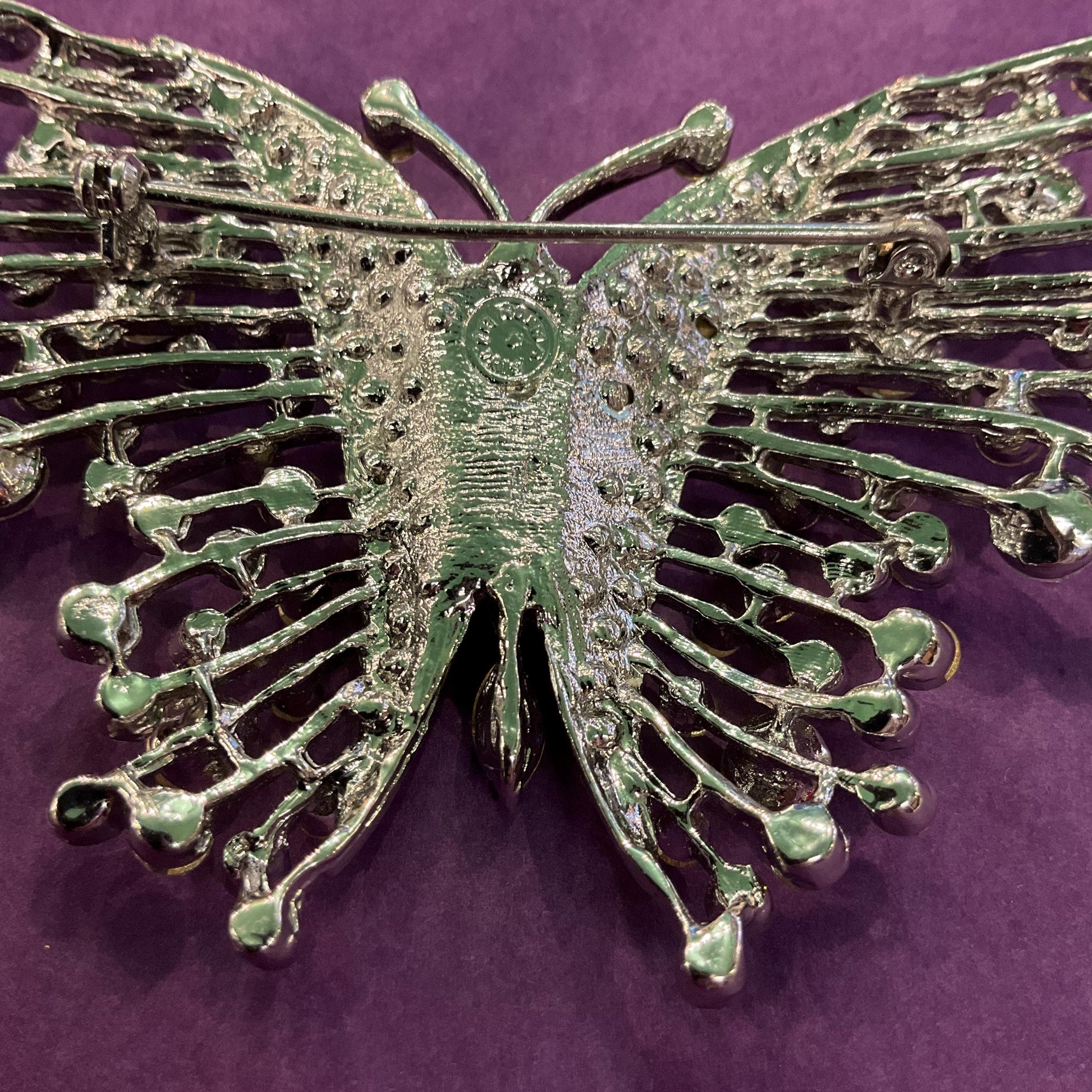Vintage Butler and Wilson Large Crystal Butterfly Brooch