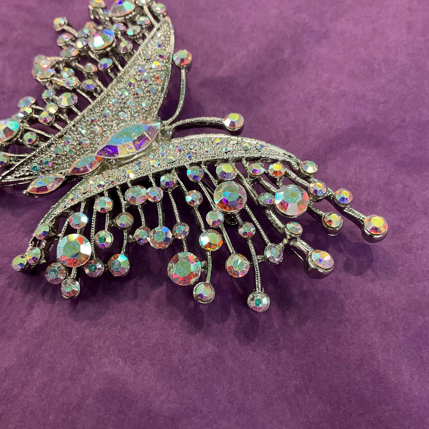 Vintage Butler and Wilson Large Crystal Butterfly Brooch