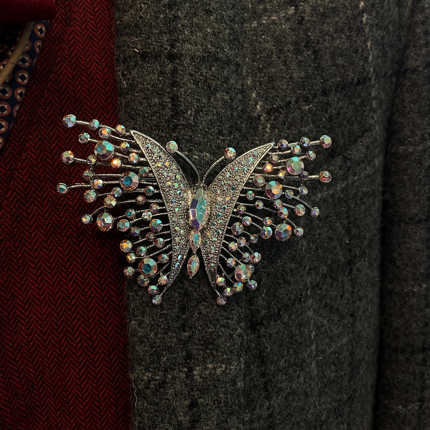 Vintage Butler and Wilson Large Crystal Butterfly Brooch