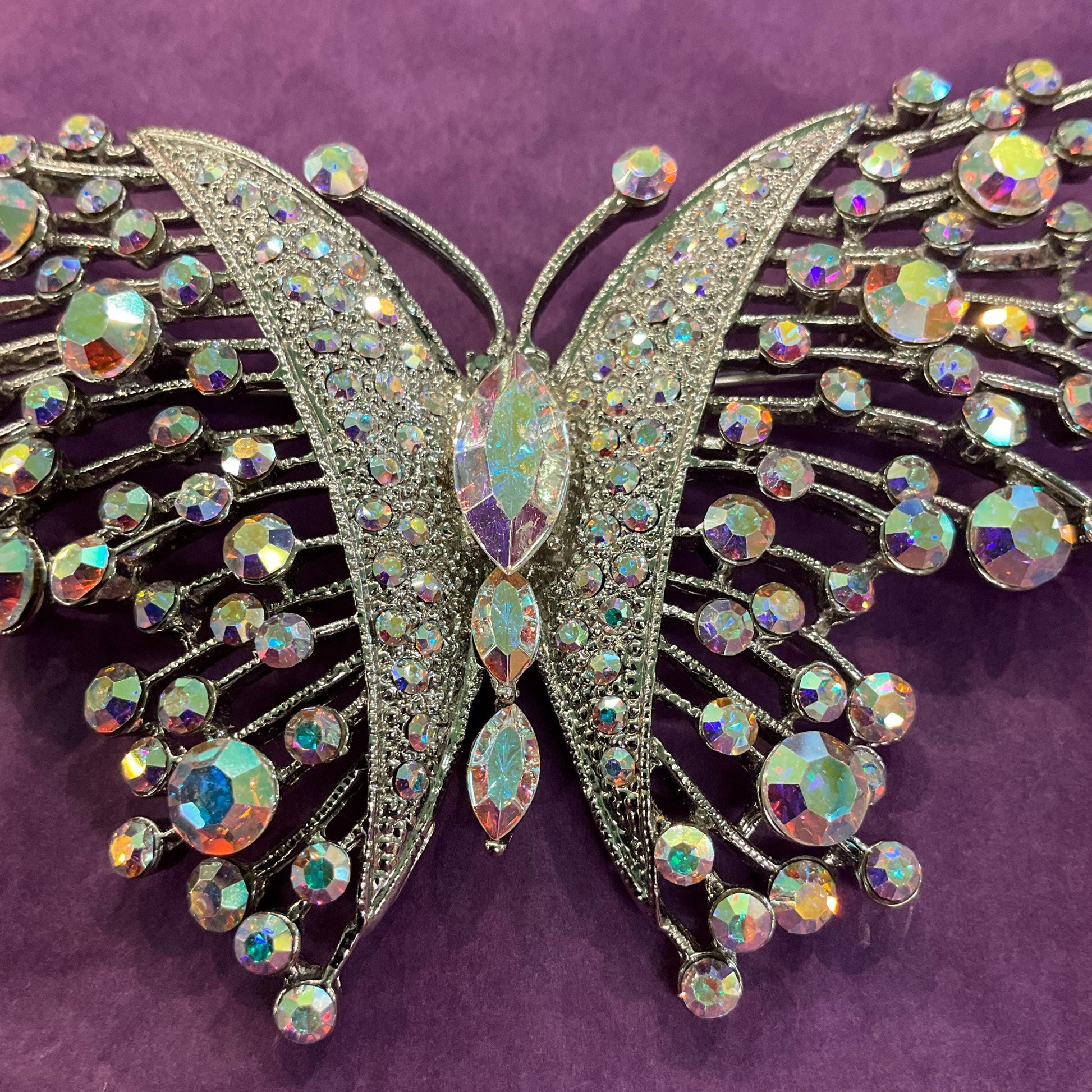 Vintage Butler and Wilson Large Crystal Butterfly Brooch