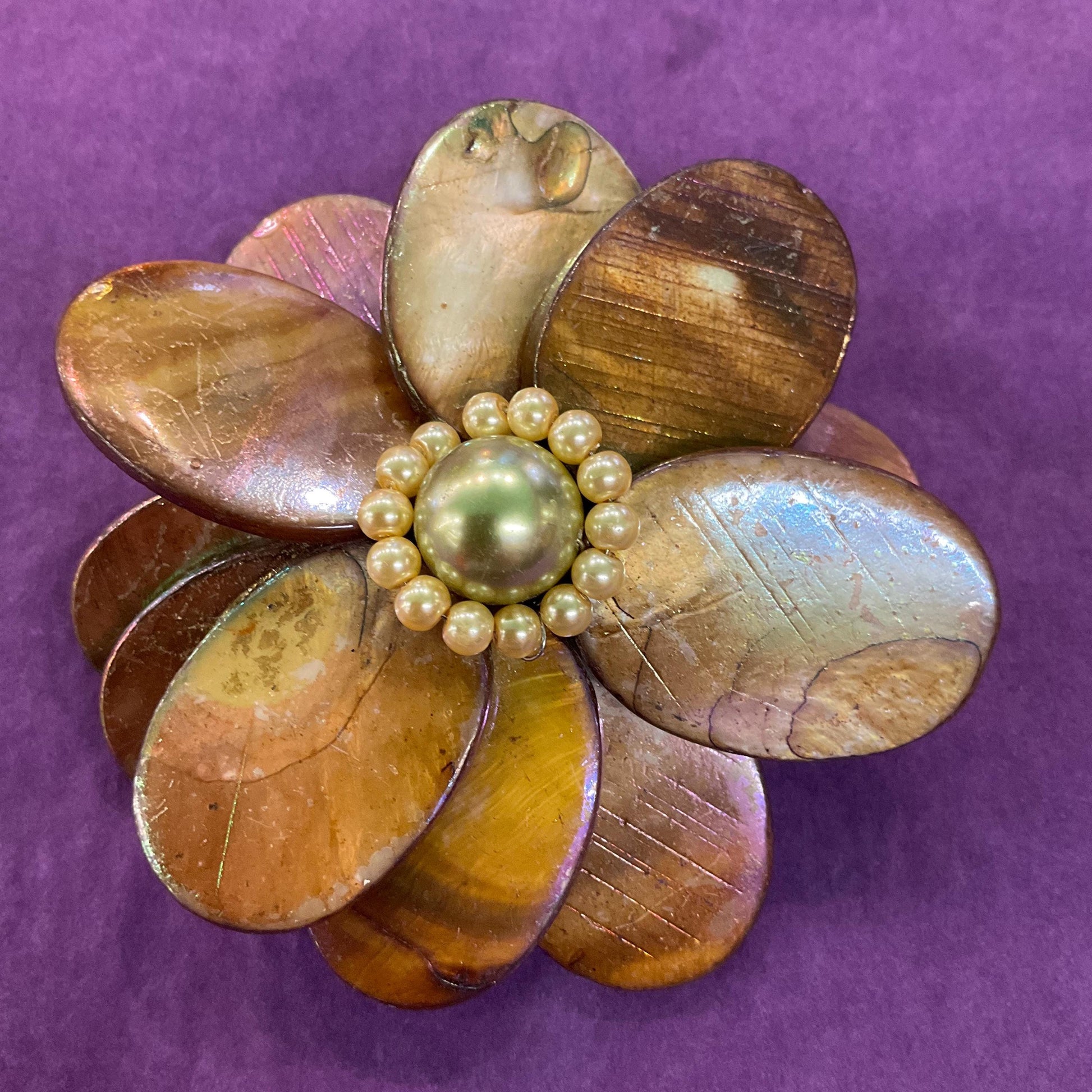 Vintage Butler and Wilson Large Iridescent Statement Flower Brooch