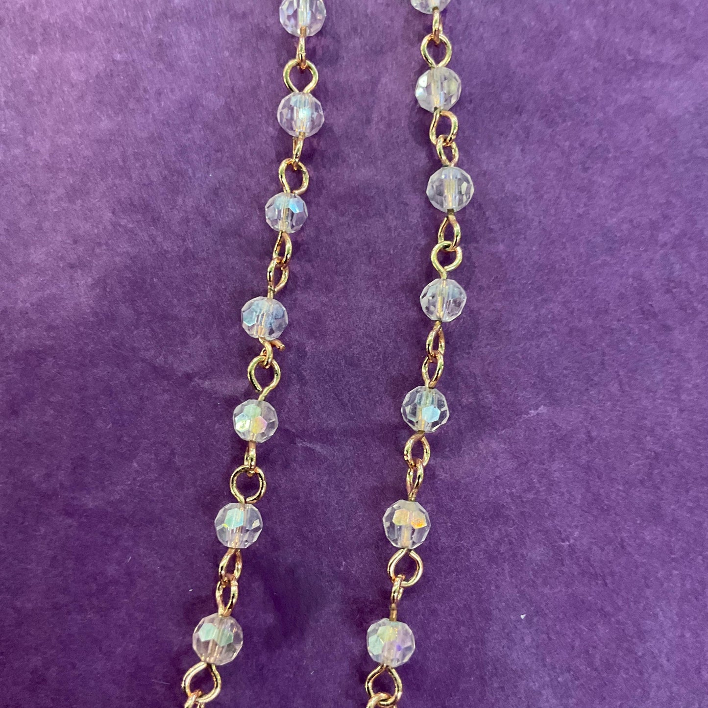 Vintage Butler and Wilson Crystal and Enamel Butterfly Beaded Necklace