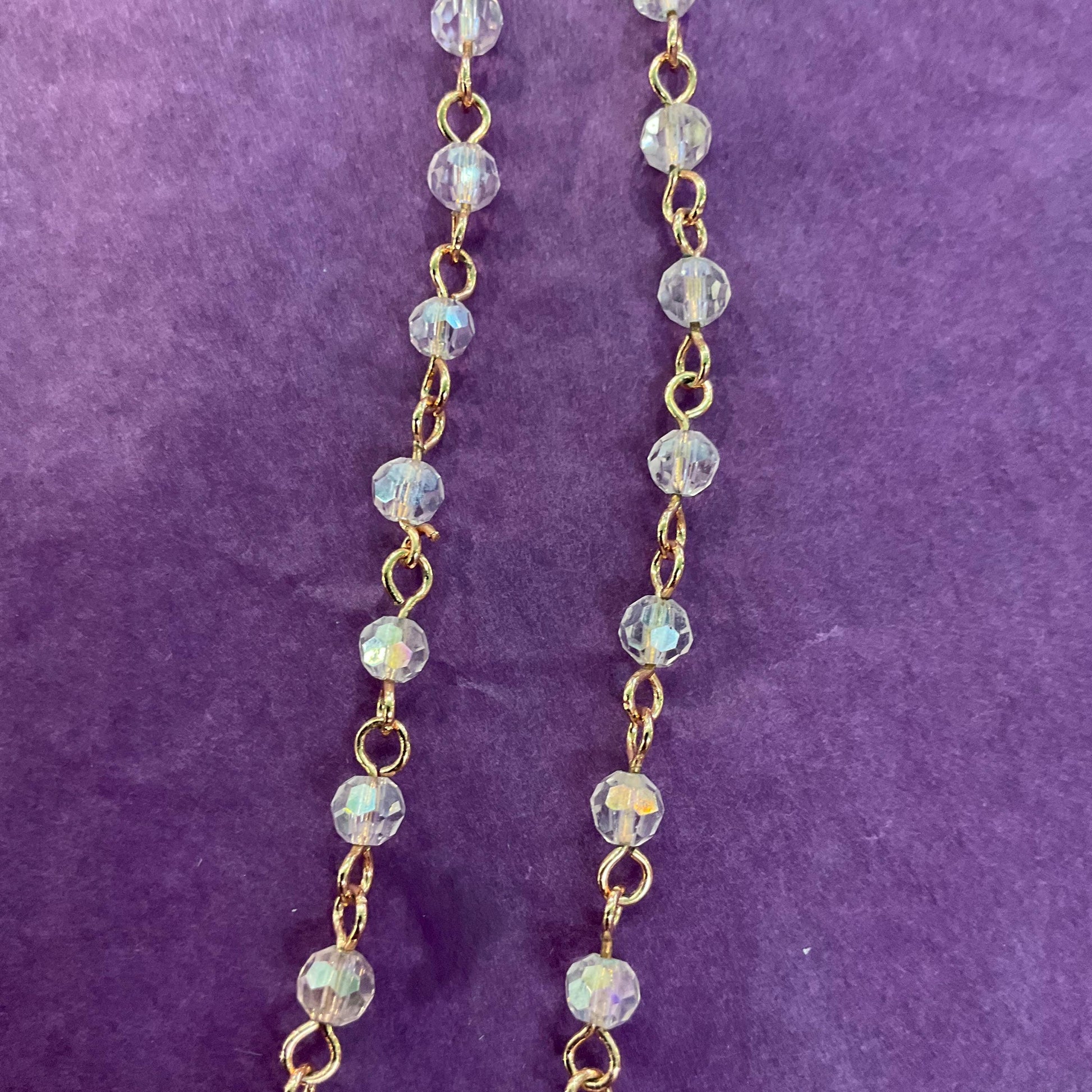 Vintage Butler and Wilson Crystal and Enamel Butterfly Beaded Necklace