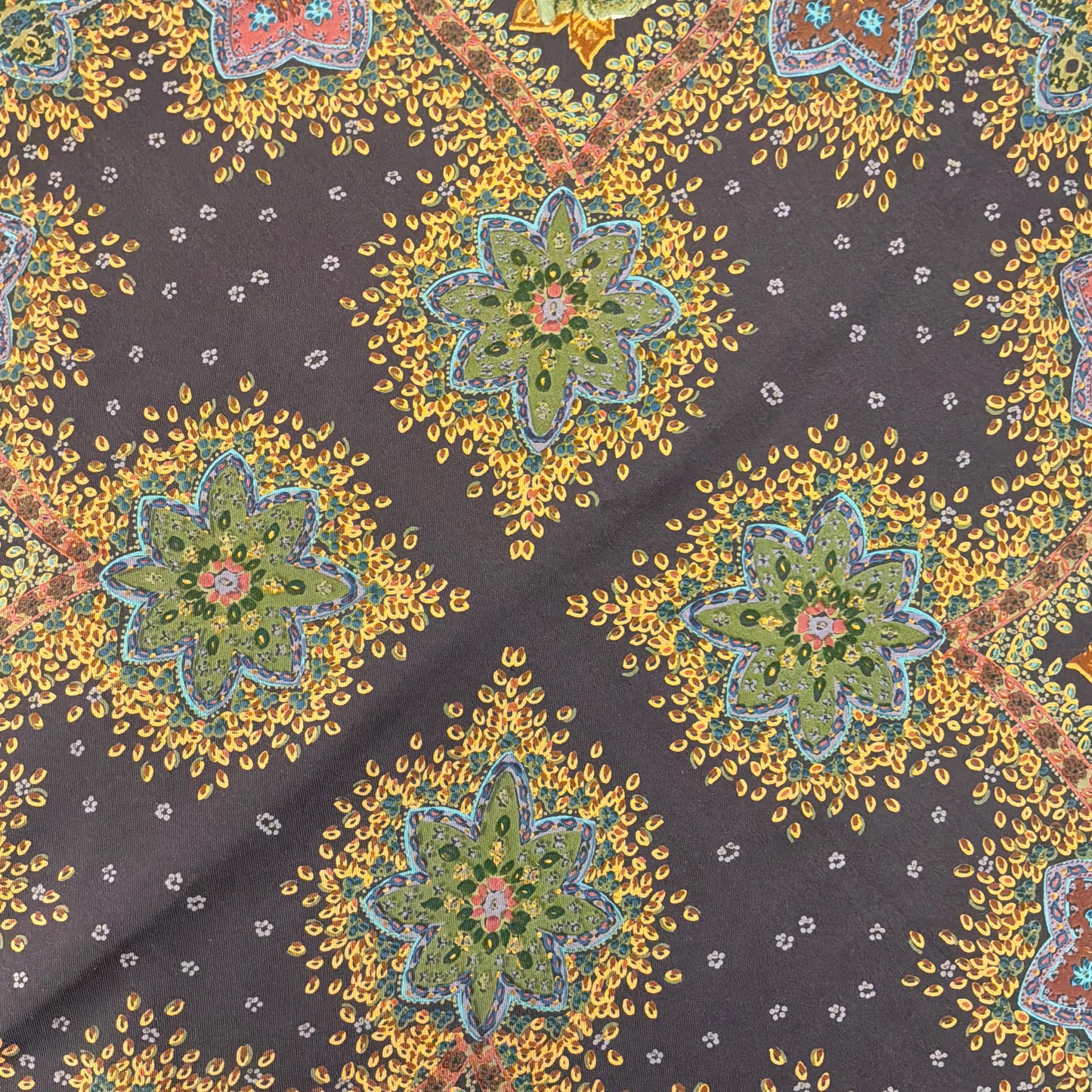 Vintage 1970s/80s Oversized Liberty Pure Silk Scarf, 52” square, Roses and Paisley Print