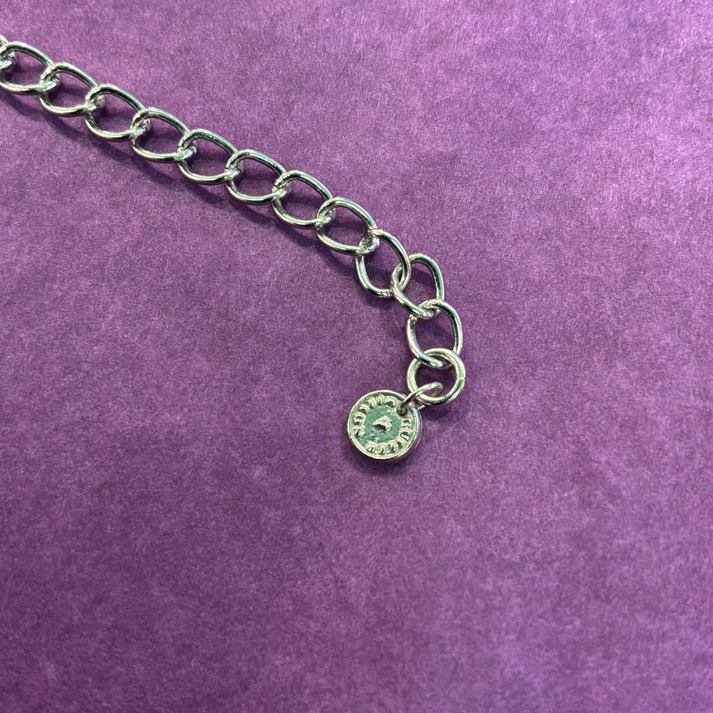 Vintage Butler and Wilson Crystal Heart Pendant Necklace, silver tone with Borealis rhinestones