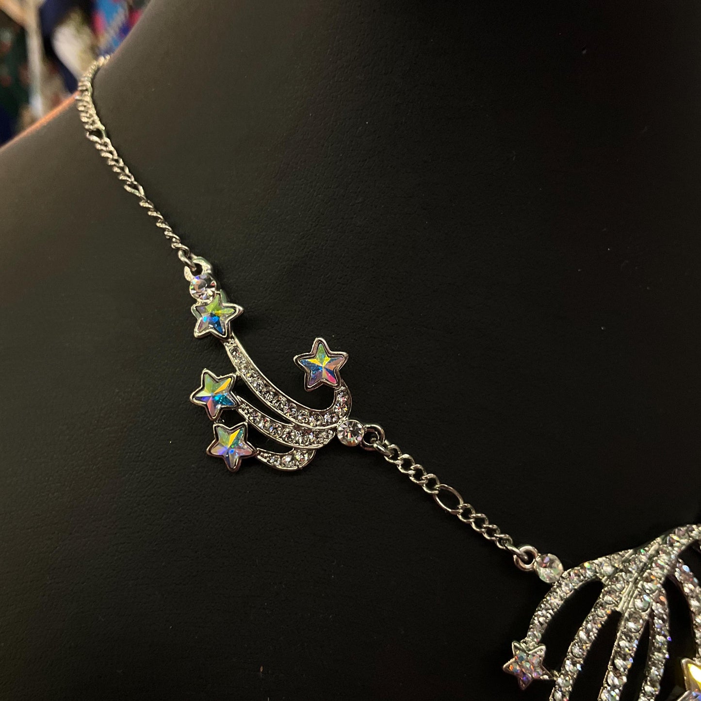 Vintage Butler and Wilson Celestial Shooting Stars Crystal Necklace