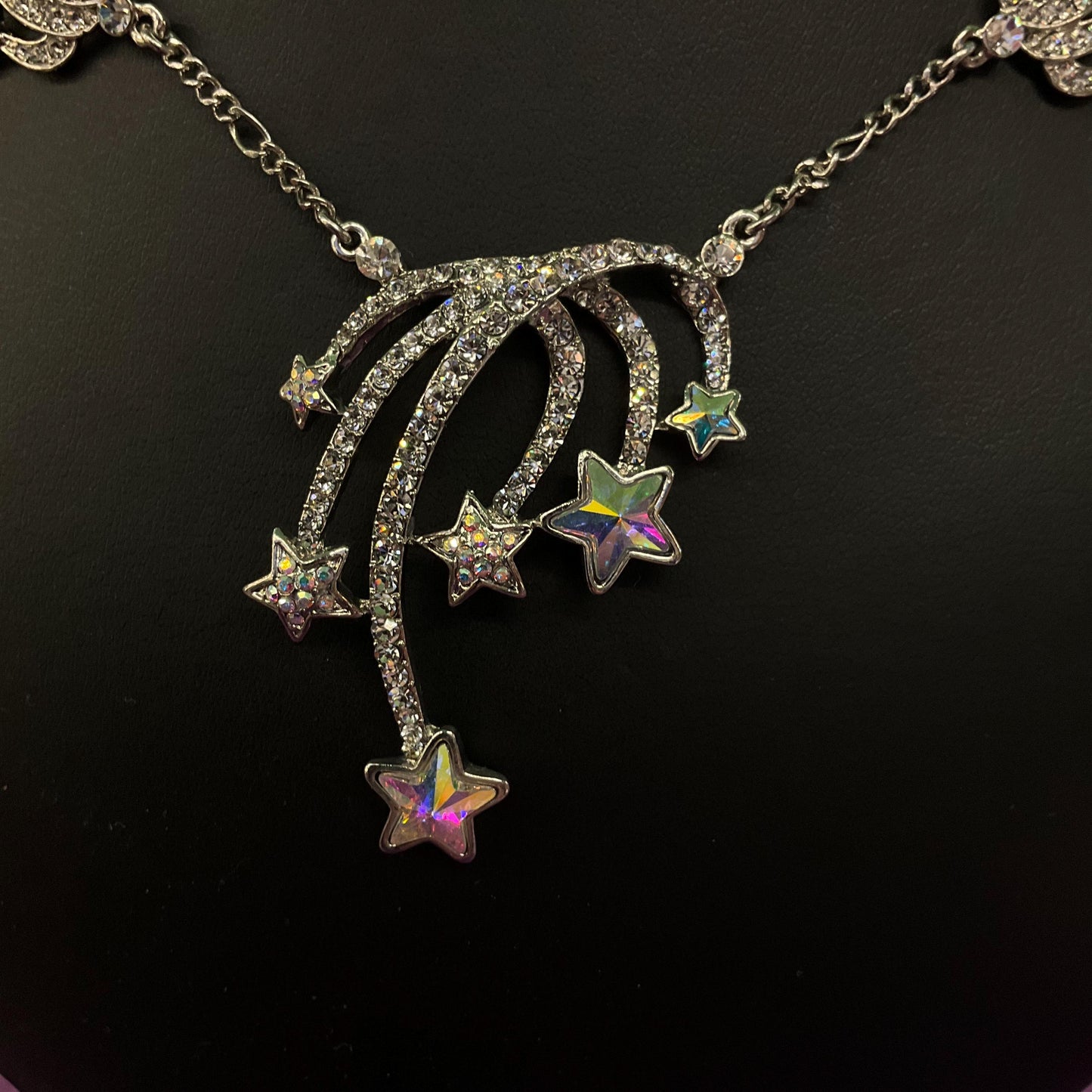 Vintage Butler and Wilson Celestial Shooting Stars Crystal Necklace