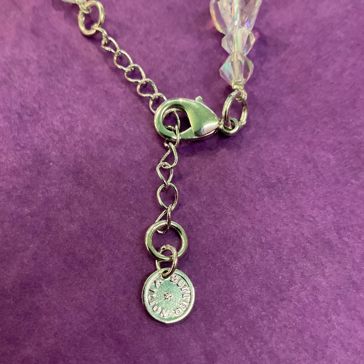 Vintage Butler and Wilson Turquoise Flower Garland Crystal Necklace and Earring Set