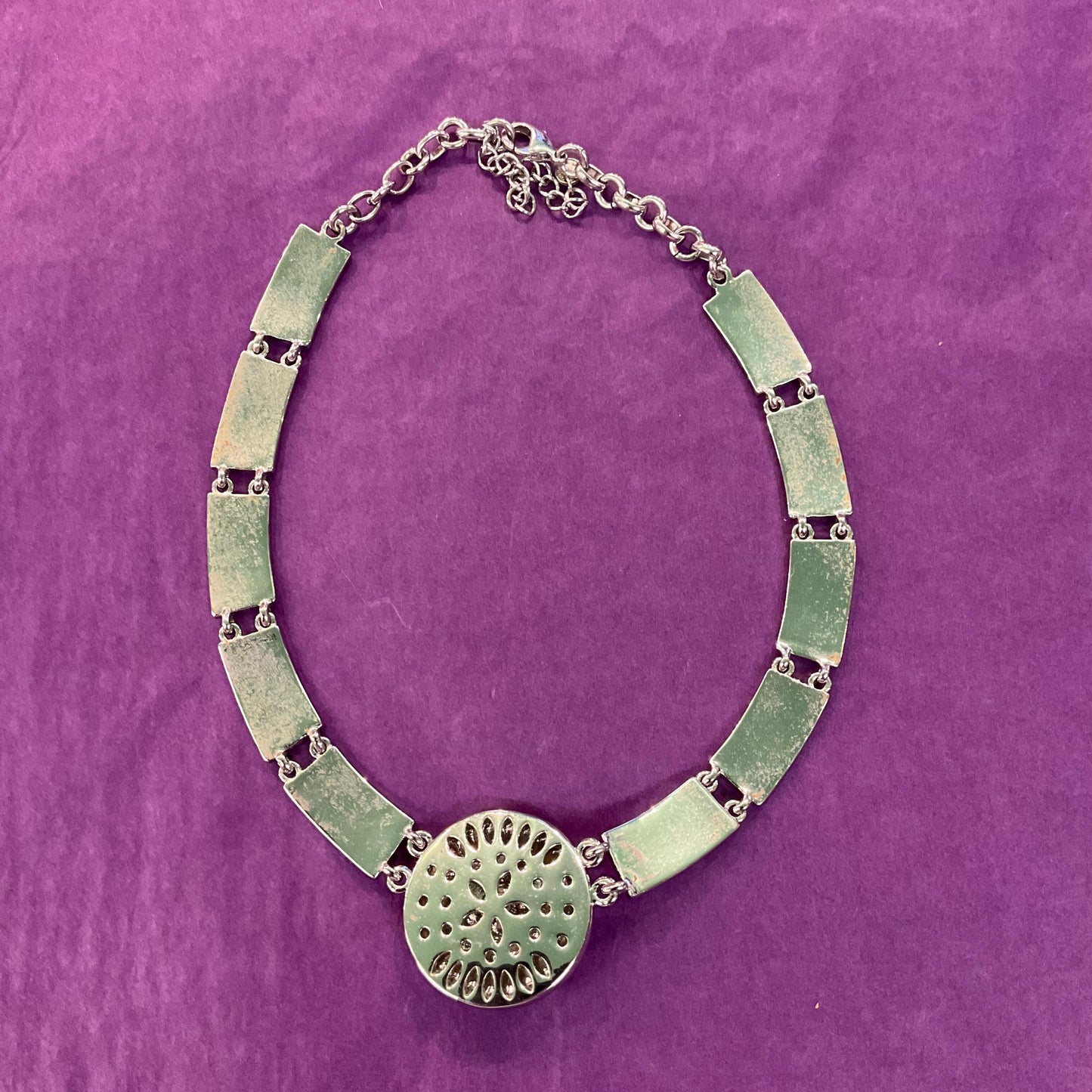 Vintage Butler and Wilson Art Deco Style Crystal Panel Necklace
