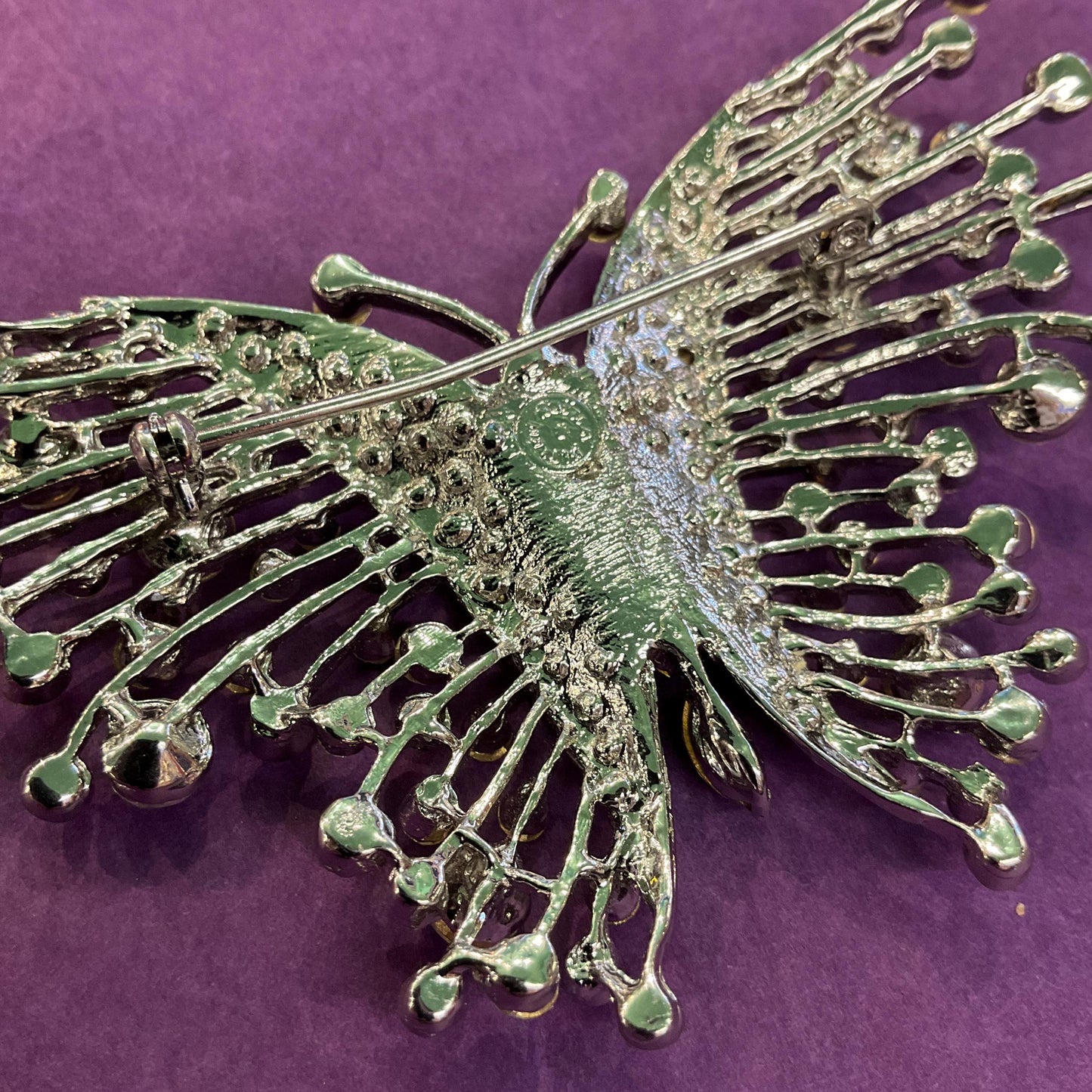 Vintage Butler and Wilson Large Crystal Butterfly Brooch