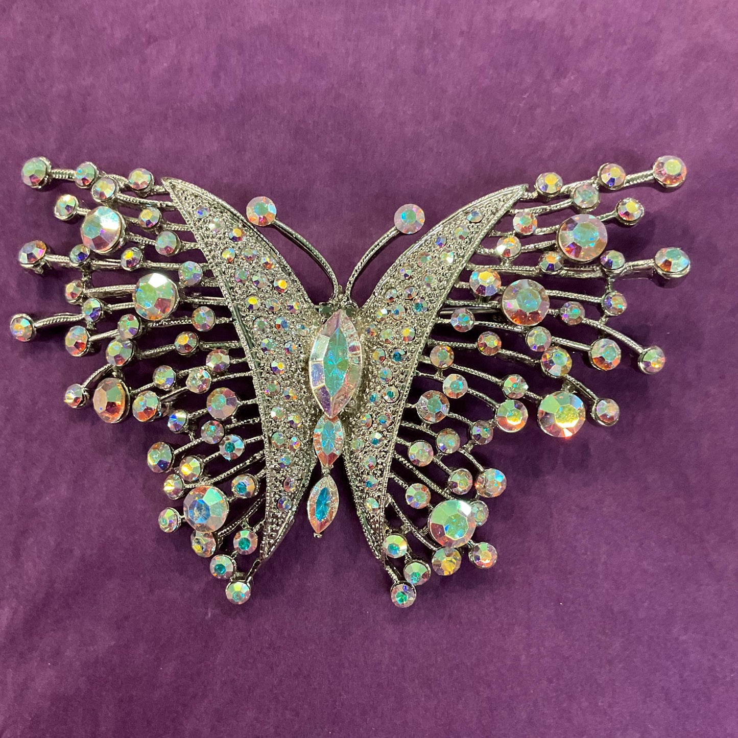 Vintage Butler and Wilson Large Crystal Butterfly Brooch