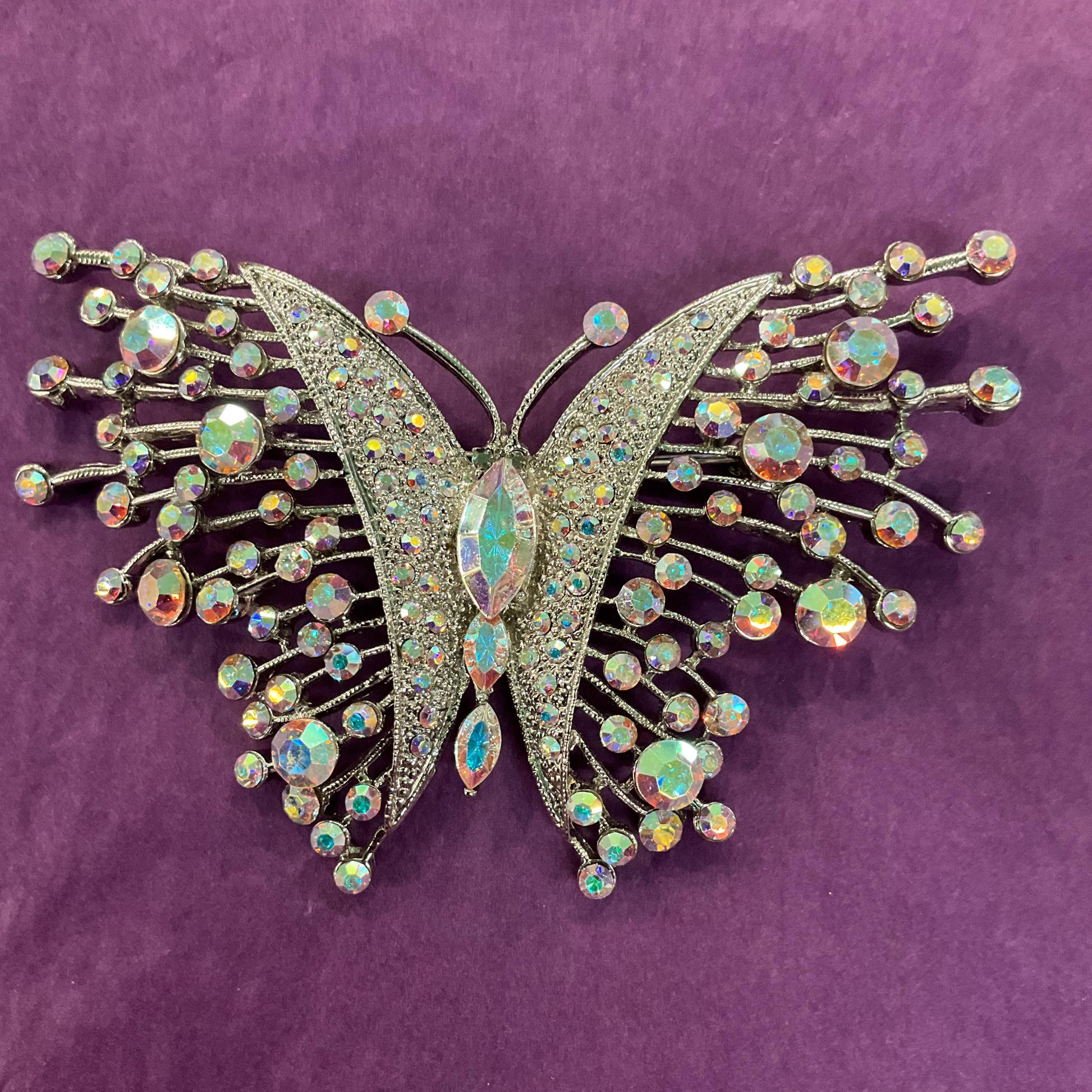 Vintage Butler and Wilson Large Crystal Butterfly Brooch