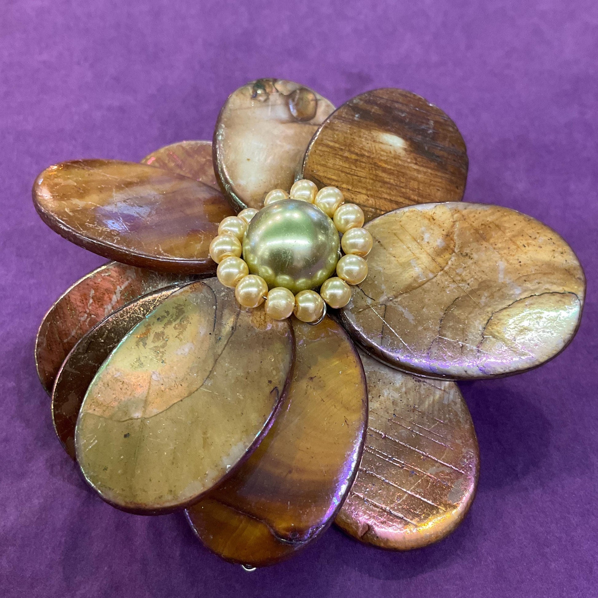 Vintage Butler and Wilson Large Iridescent Statement Flower Brooch