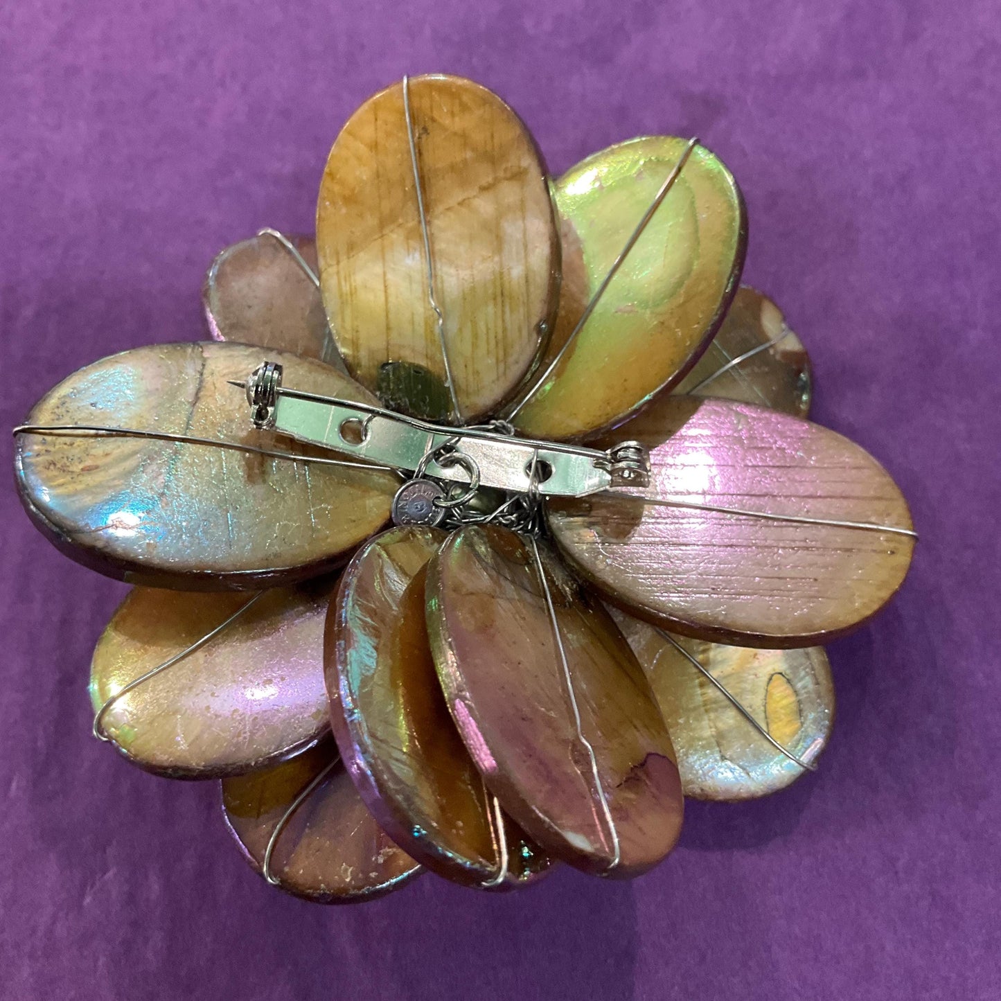 Vintage Butler and Wilson Large Iridescent Statement Flower Brooch
