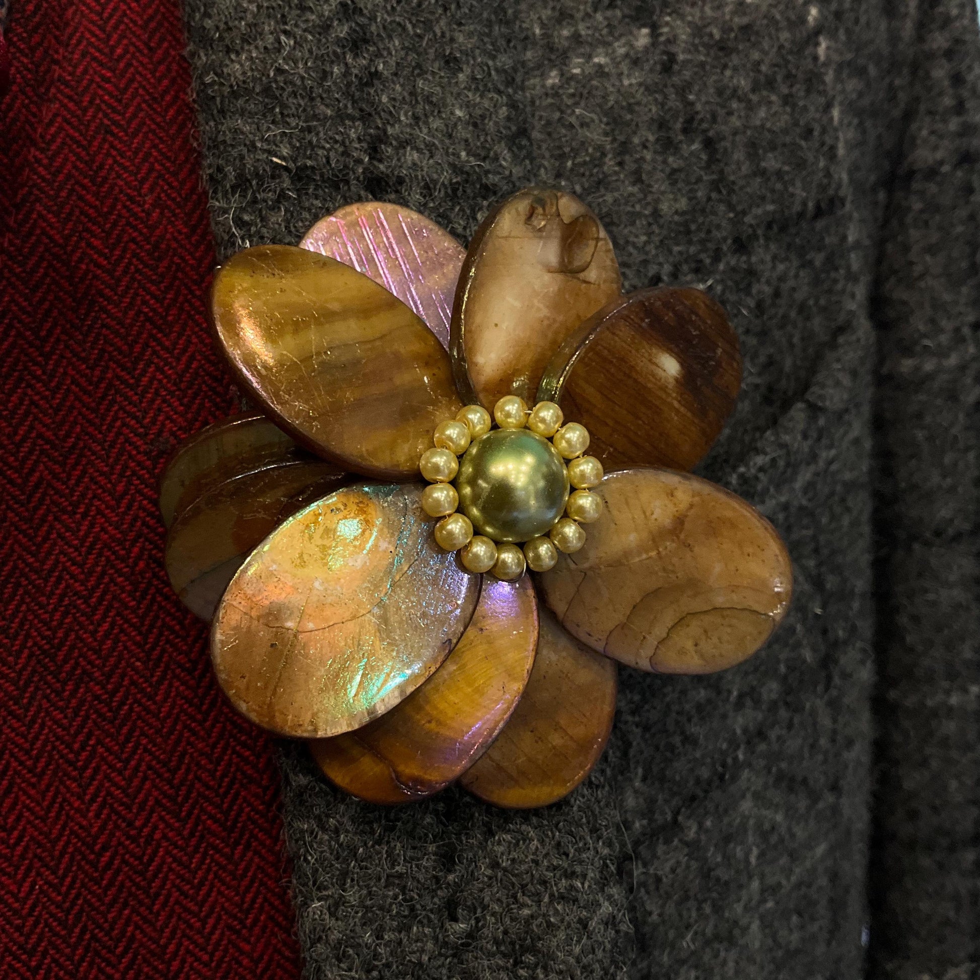 Vintage Butler and Wilson Large Iridescent Statement Flower Brooch