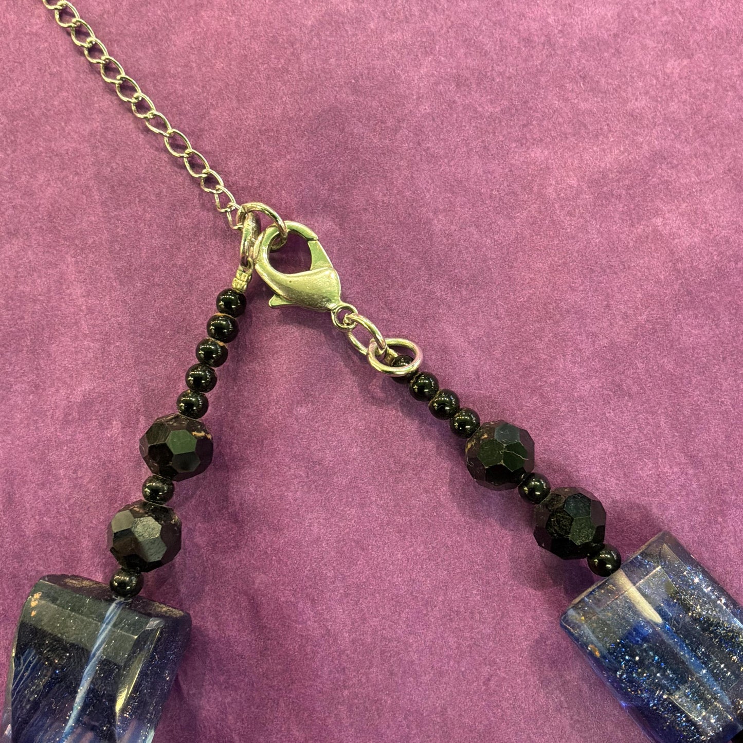 Vintage Butler and Wilson Statement Starstone Navy Crystal Necklace