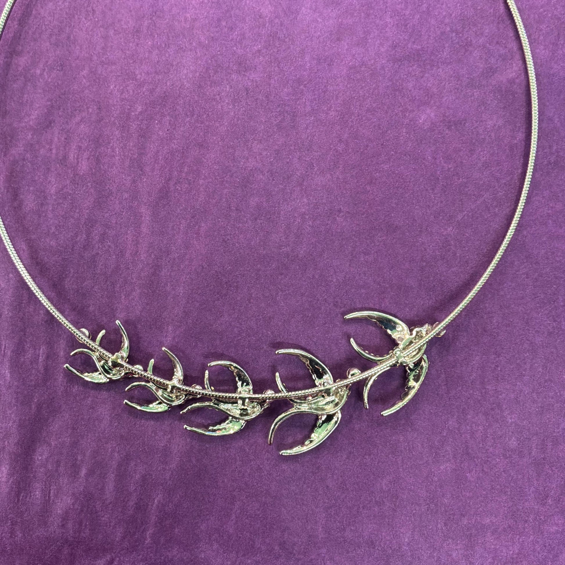 Vintage Butler and Wilson Crystal Swallow Choker Wire Necklace