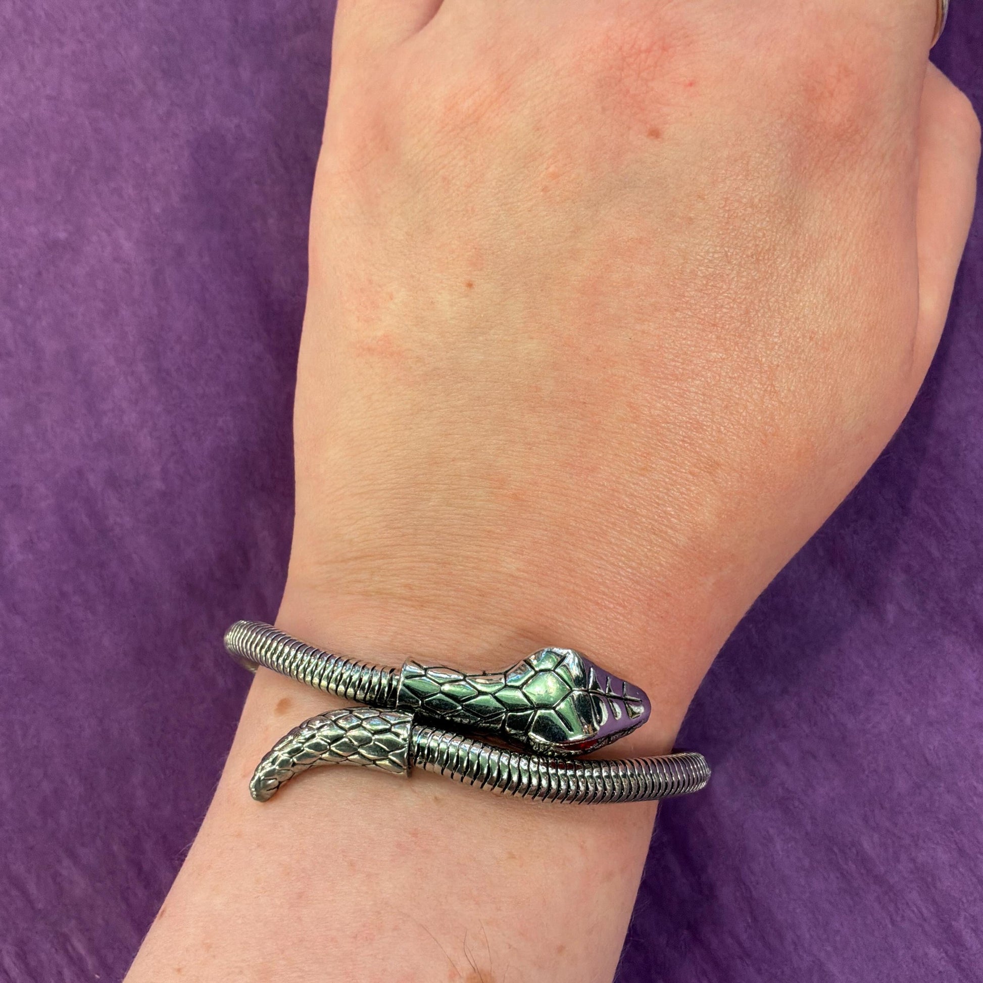 Vintage Butler and Wilson Silver Tone Snake Chain Bracelet
