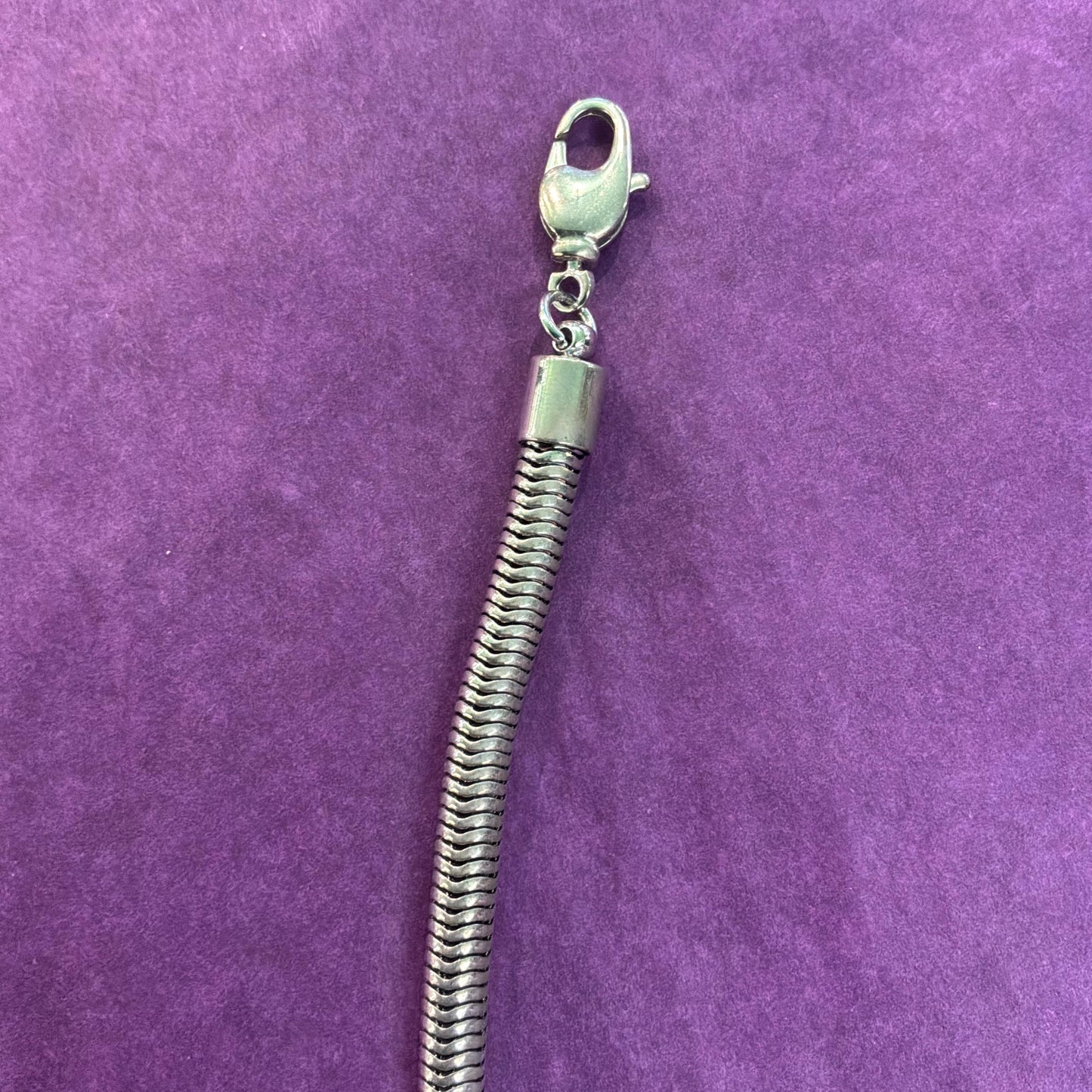 Vintage Butler and Wilson Silver Tone Snake Chain Bracelet