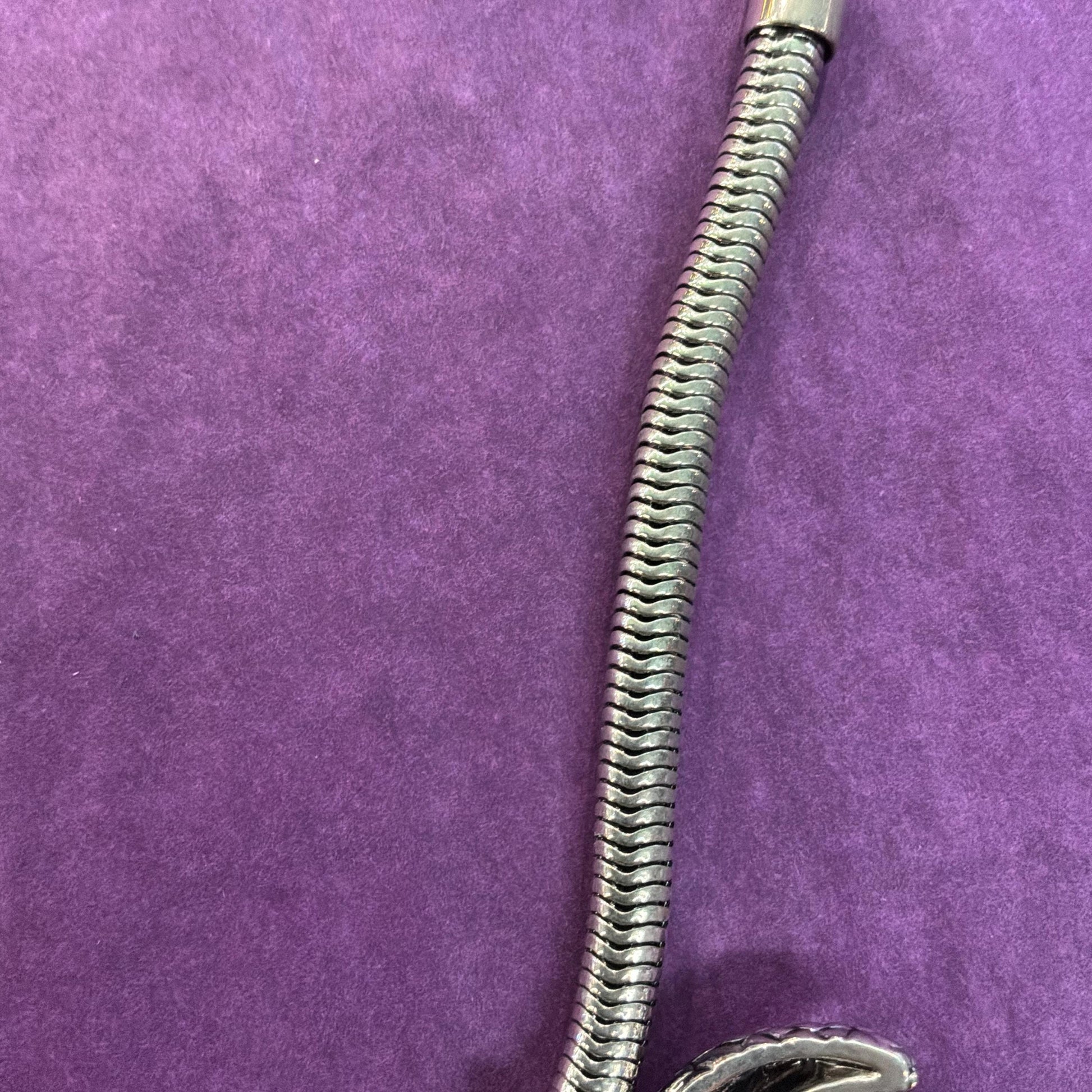 Vintage Butler and Wilson Silver Tone Snake Chain Bracelet