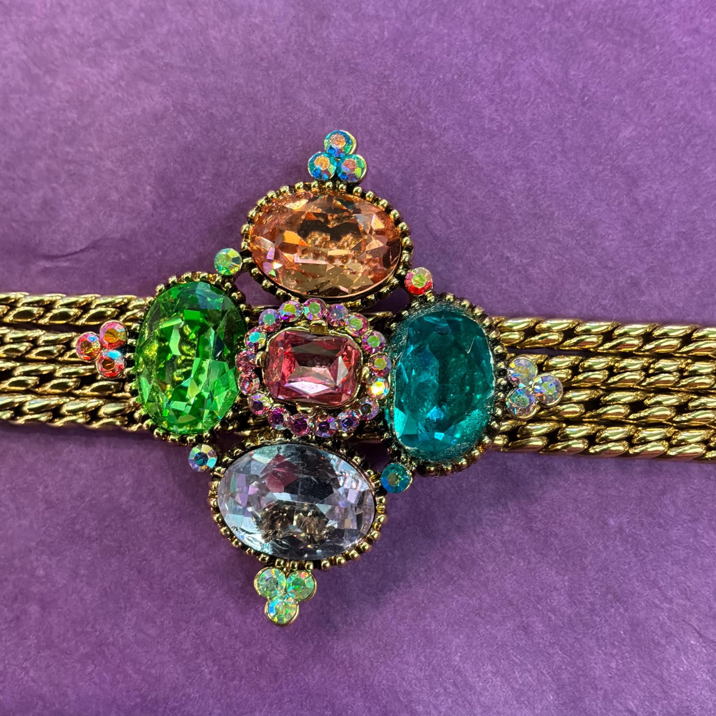 Vintage Butler and Wilson Crystal Bejewelled Diamond Chain Bracelet
