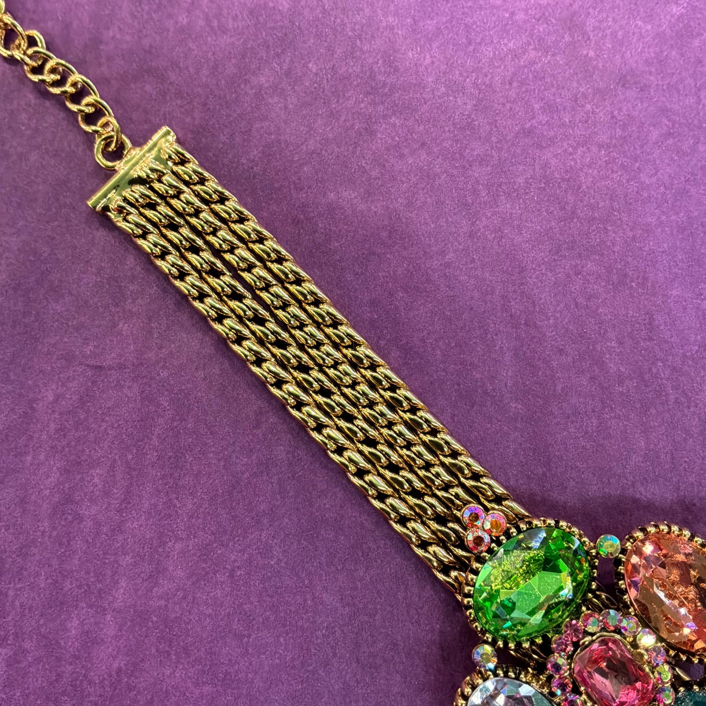 Vintage Butler and Wilson Crystal Bejewelled Diamond Chain Bracelet
