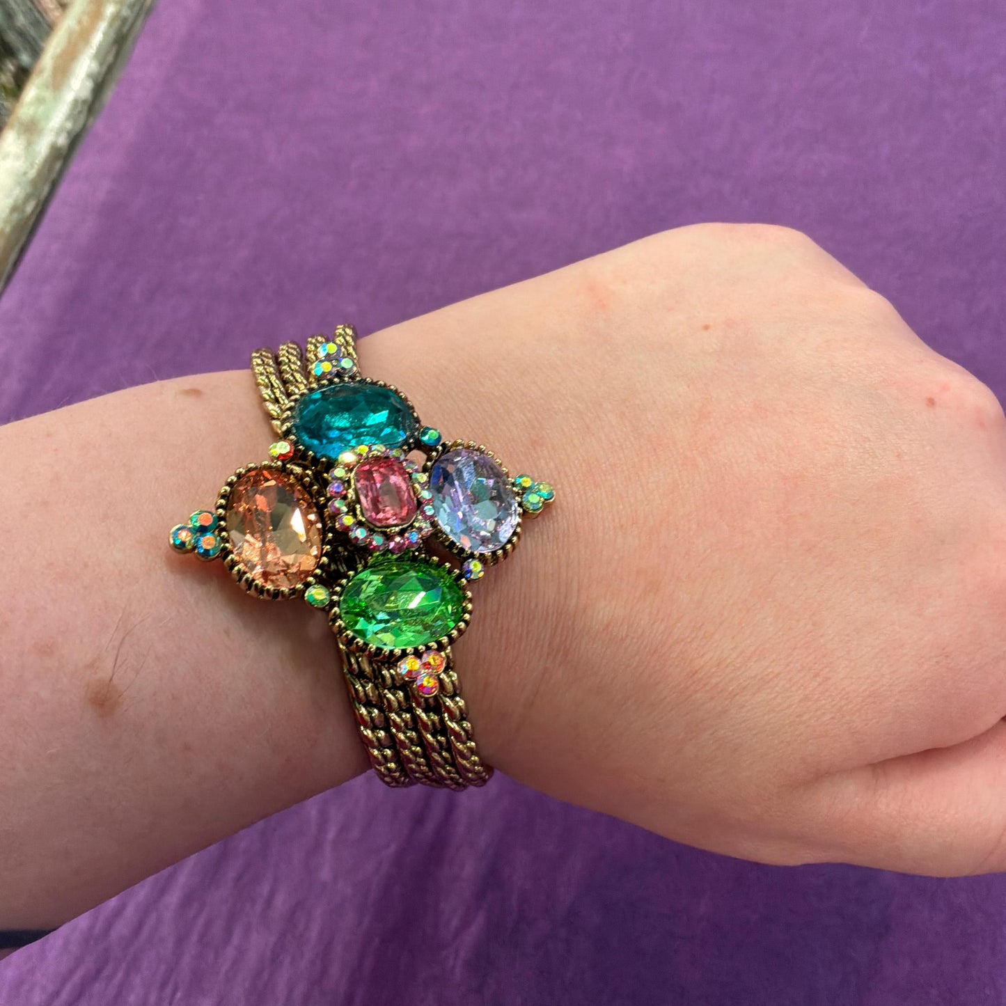 Vintage Butler and Wilson Crystal Bejewelled Diamond Chain Bracelet