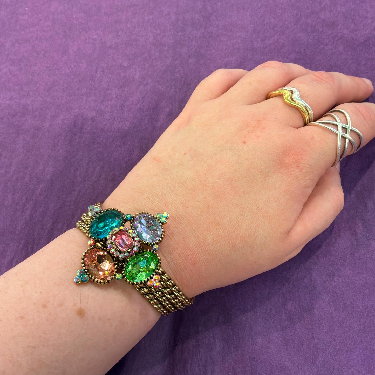 Vintage Butler and Wilson Crystal Bejewelled Diamond Chain Bracelet