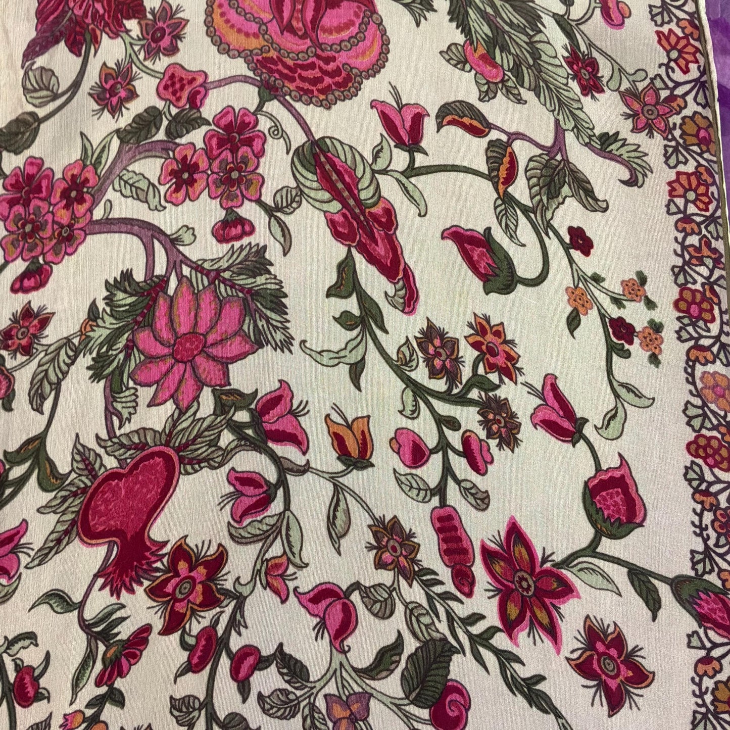 Vintage Liberty ‘Tree of Life Rectangular Silk Chiffon Scarf or wrap