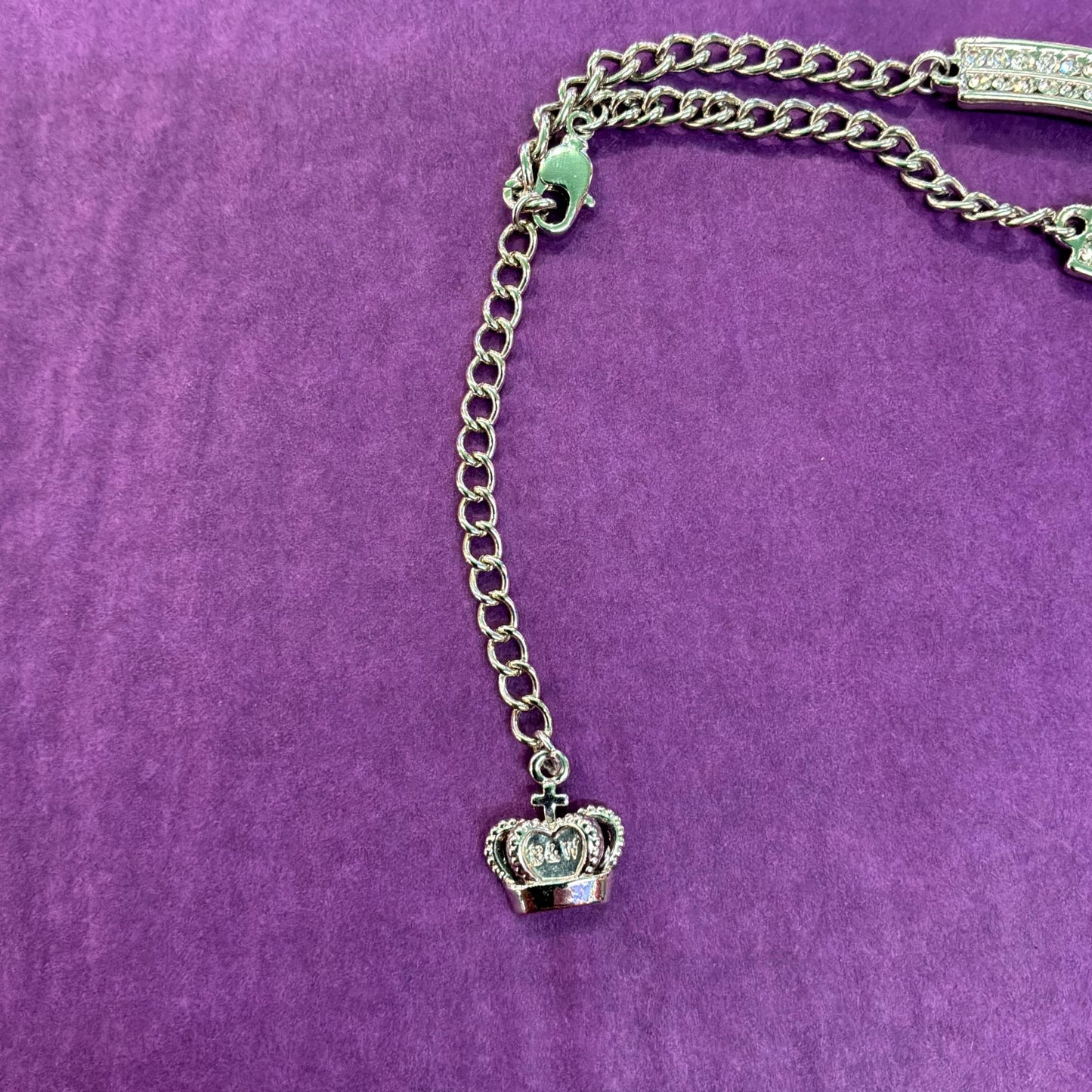 Vintage Butler and Wilson Art Deco Style Interlocking Rings Panel Necklace