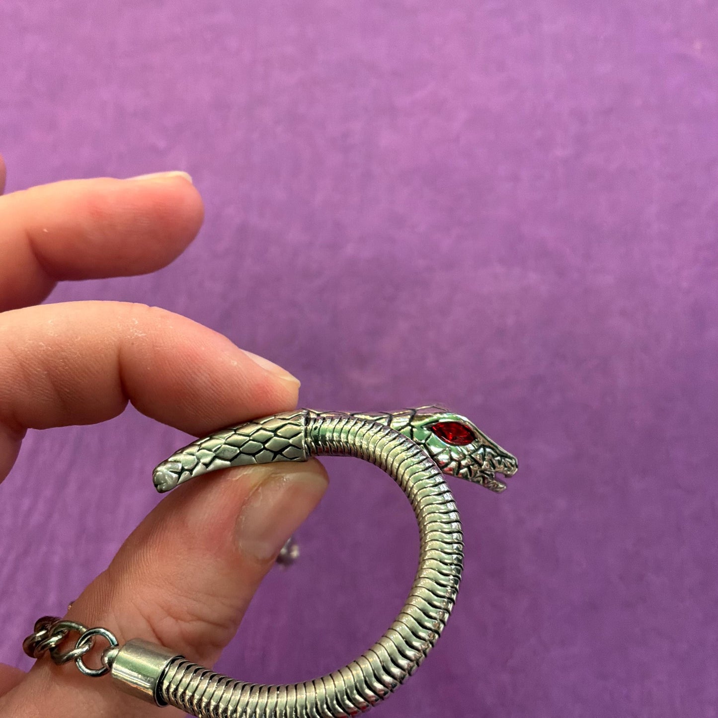 Vintage Butler and Wilson Silver Tone Snake Chain Bracelet