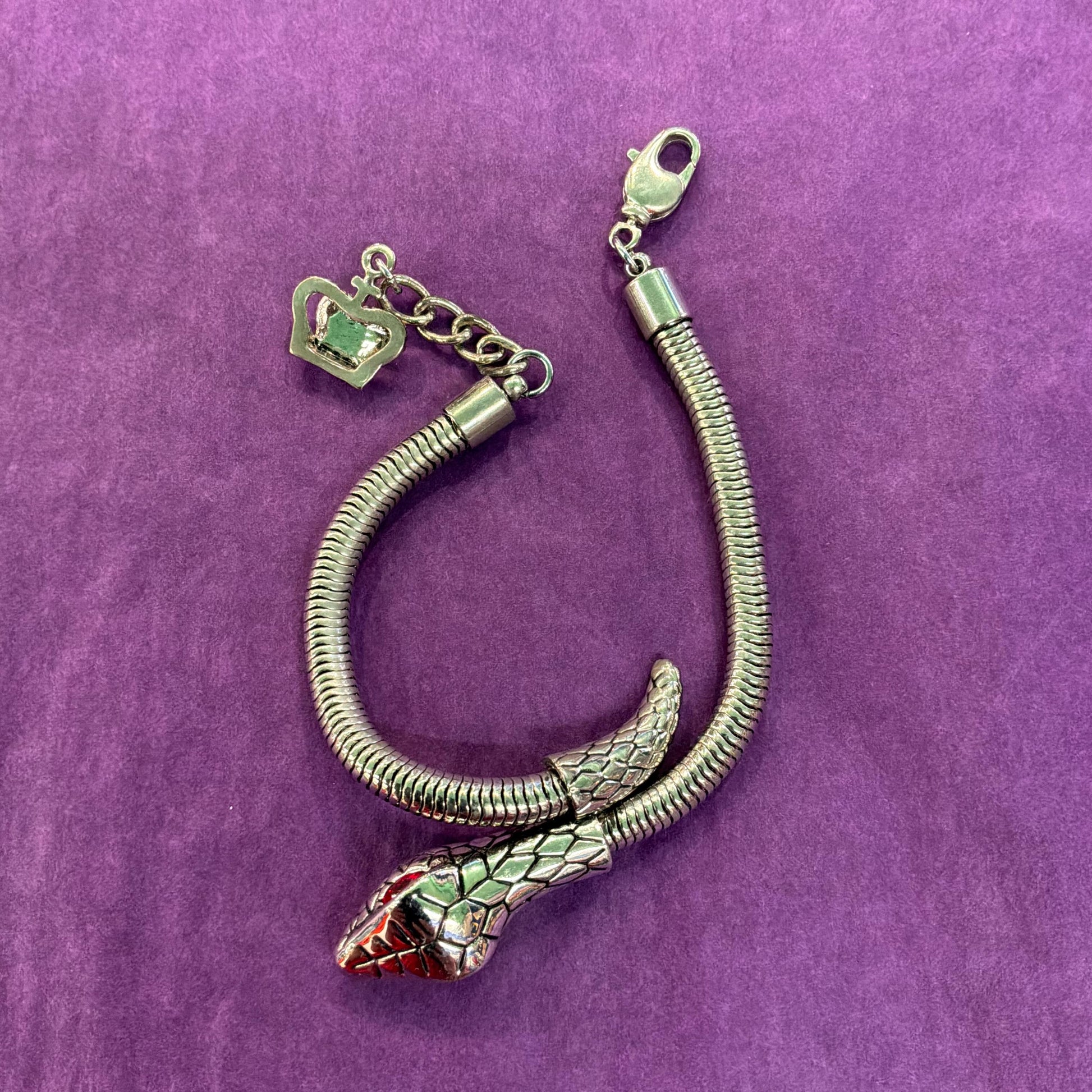 Vintage Butler and Wilson Silver Tone Snake Chain Bracelet