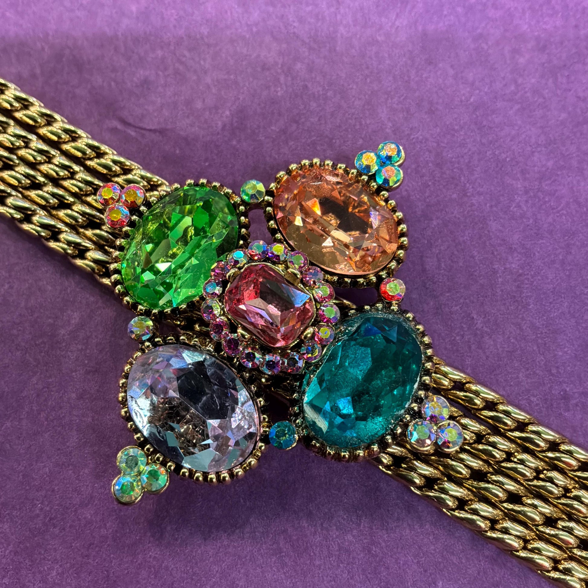 Vintage Butler and Wilson Crystal Bejewelled Diamond Chain Bracelet