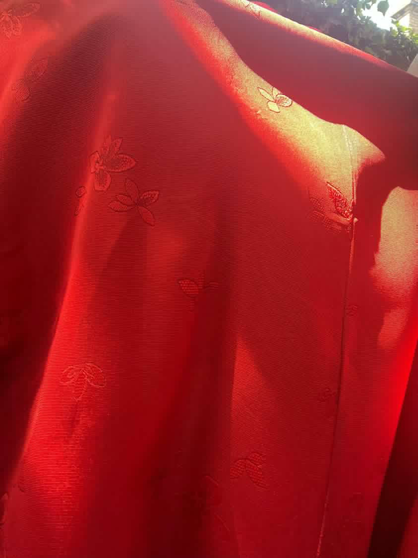 Red Original Japanese Kimono style Jacket Dress