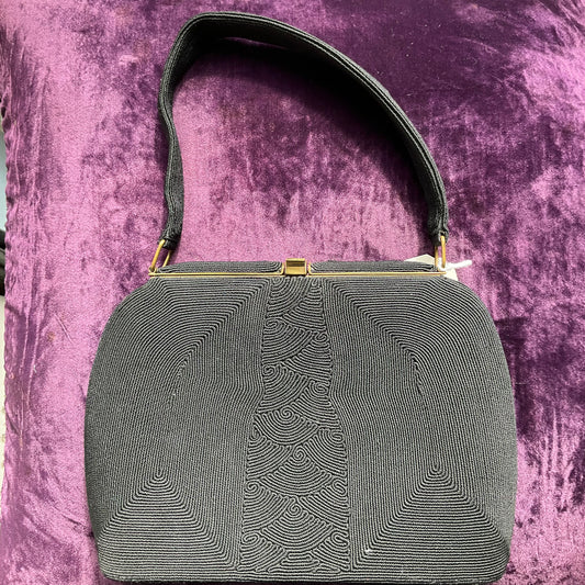 Vintage Cordé Handbag 1940s Black