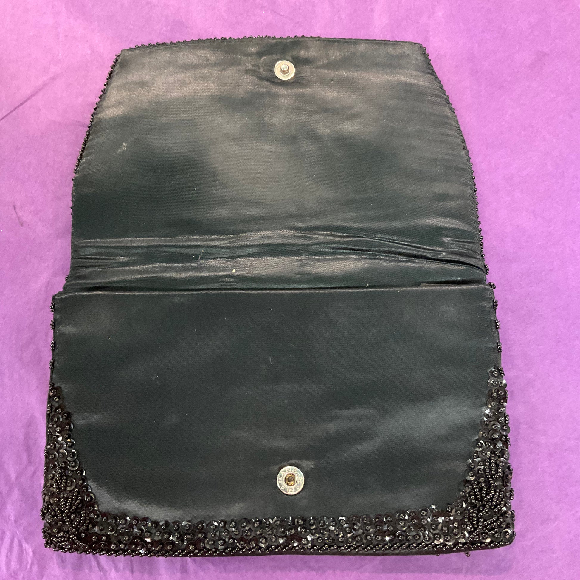 Vintage Black La Regale Beaded Handbag, Black La Regale bea…
