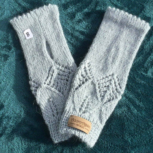 Hand knitted Alpaca yarn ‘Clarice’ wristwarmers