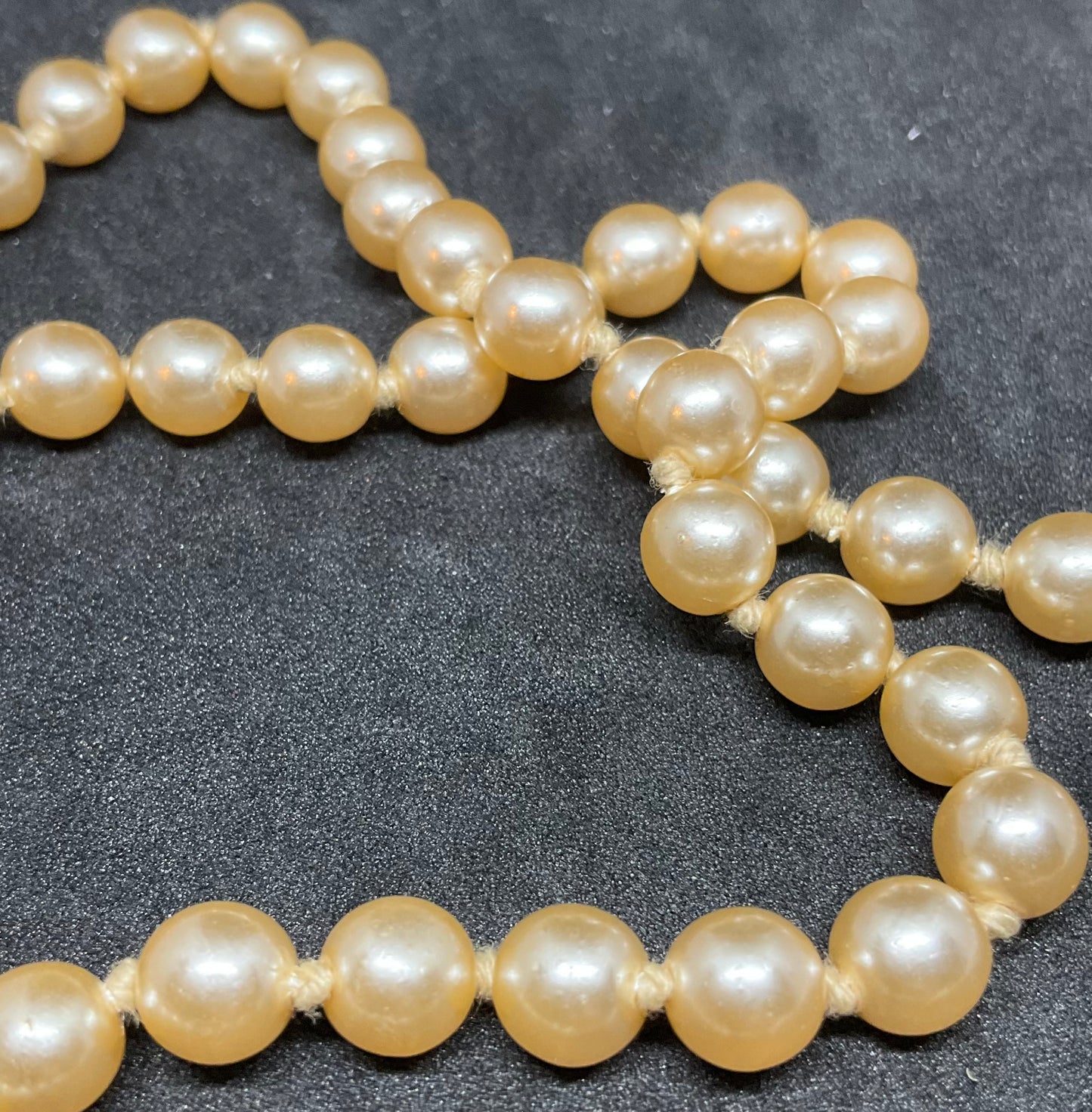 Vintage Opera Length Faux Pearl Necklace