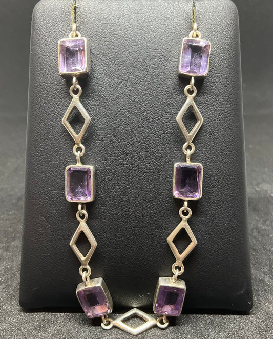 Vintage Amethyst & Silver Necklace