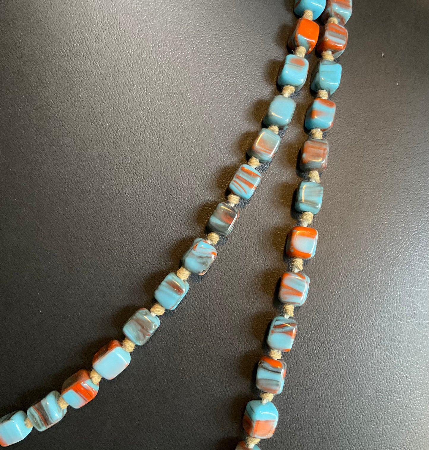 Vintage Venetian ‘ End of Day’ Flapper Beaded Necklace