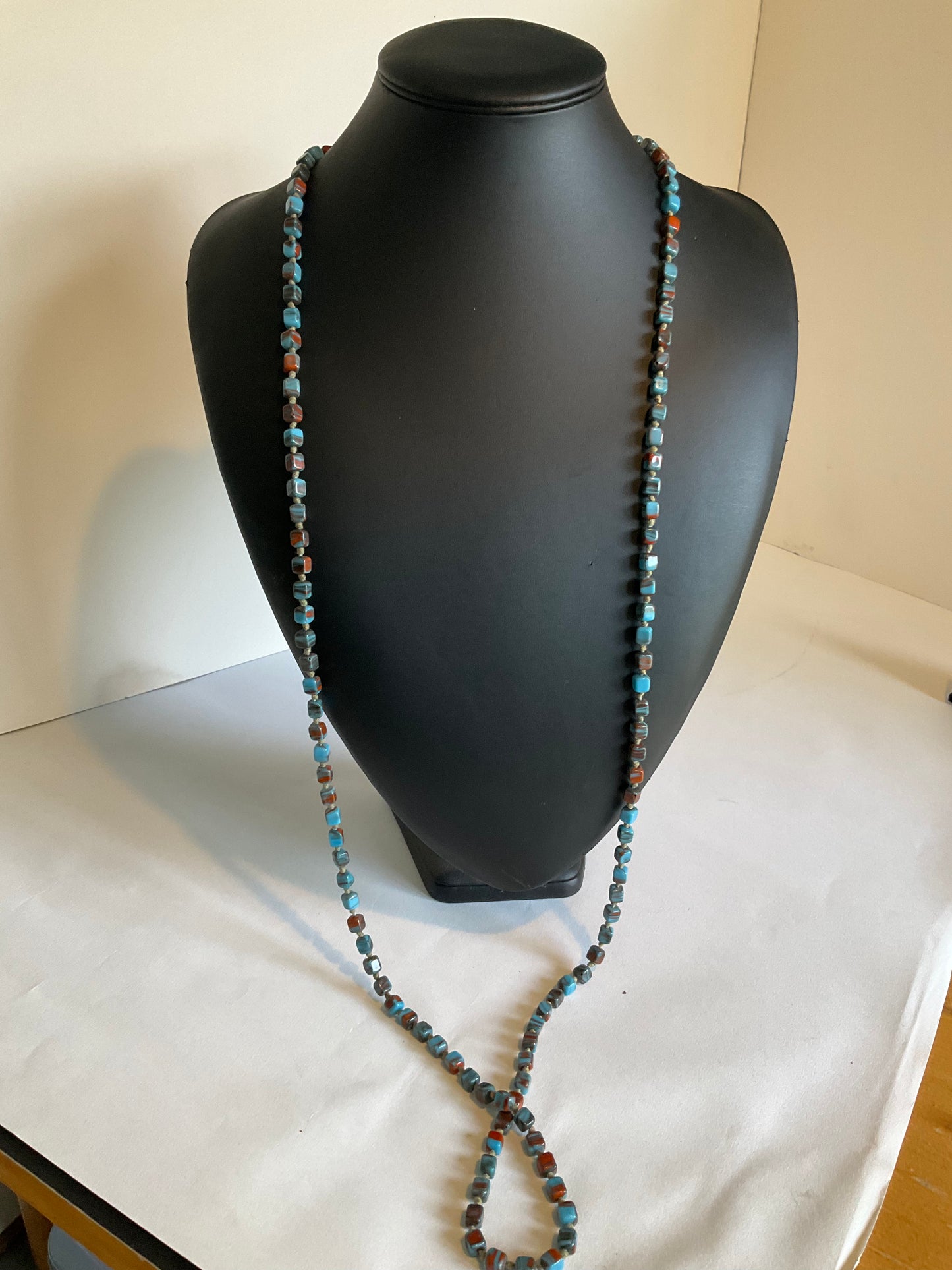 Vintage Venetian ‘ End of Day’ Flapper Beaded Necklace