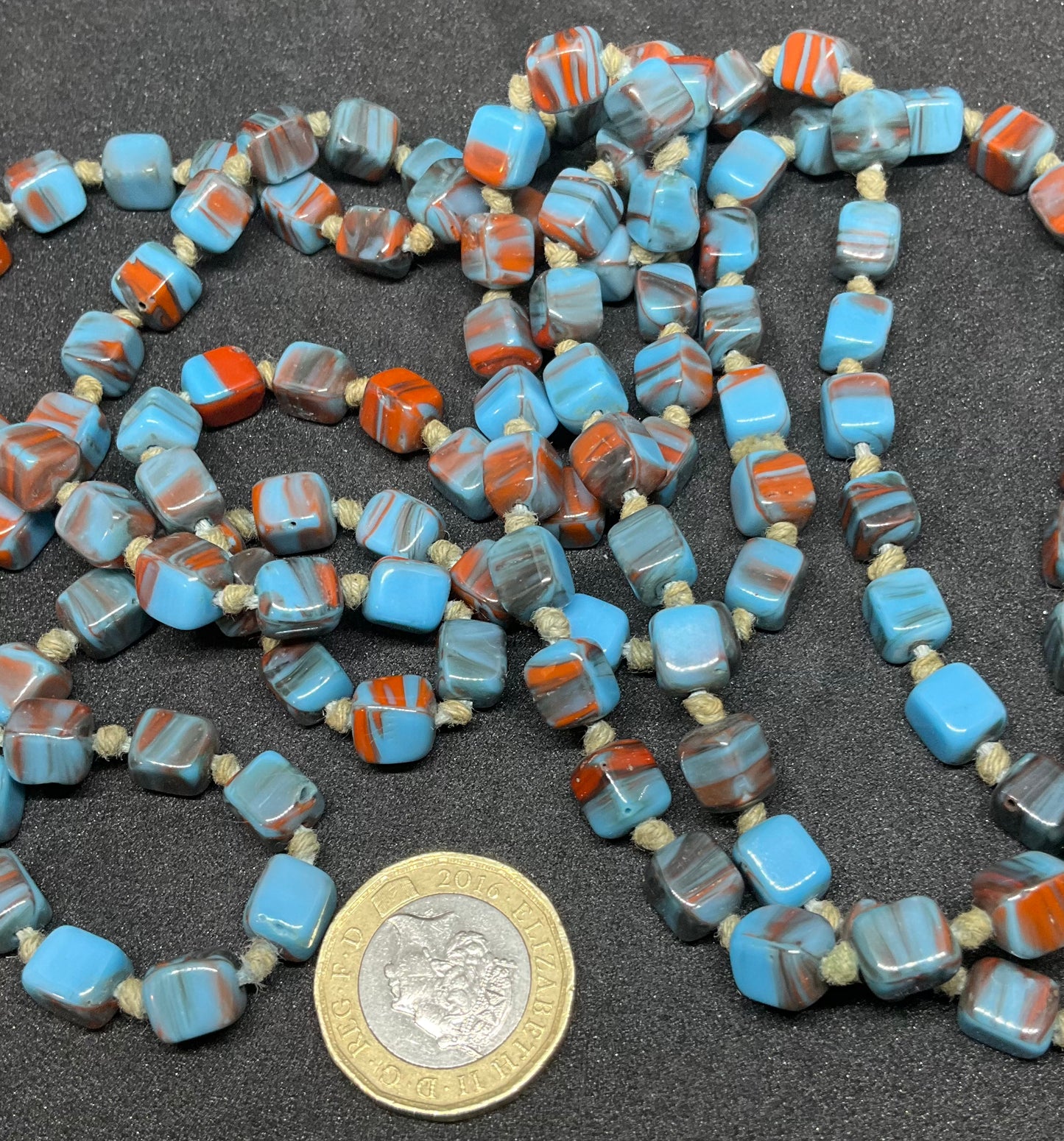 Vintage Venetian ‘ End of Day’ Flapper Beaded Necklace