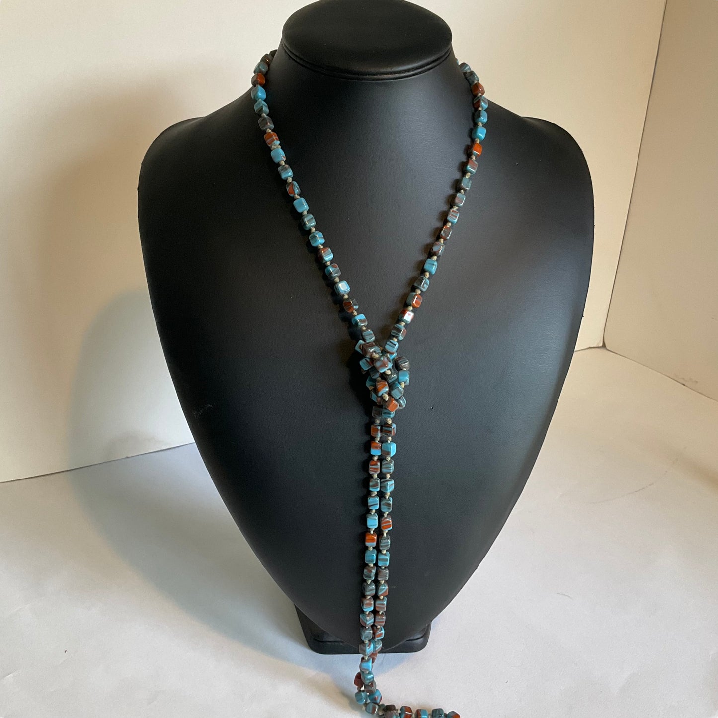 Vintage Venetian ‘ End of Day’ Flapper Beaded Necklace