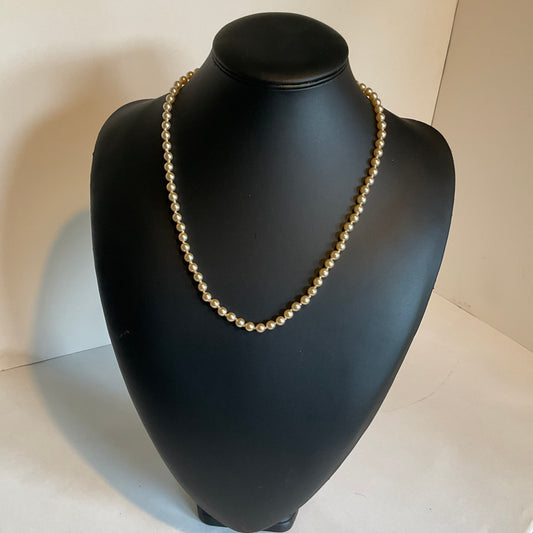 Vintage Opera Length Faux Pearl Necklace