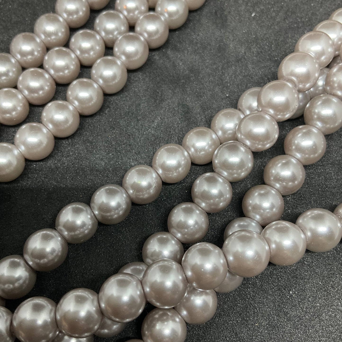 Vintage Long White Flapper Faux Pearl Necklace